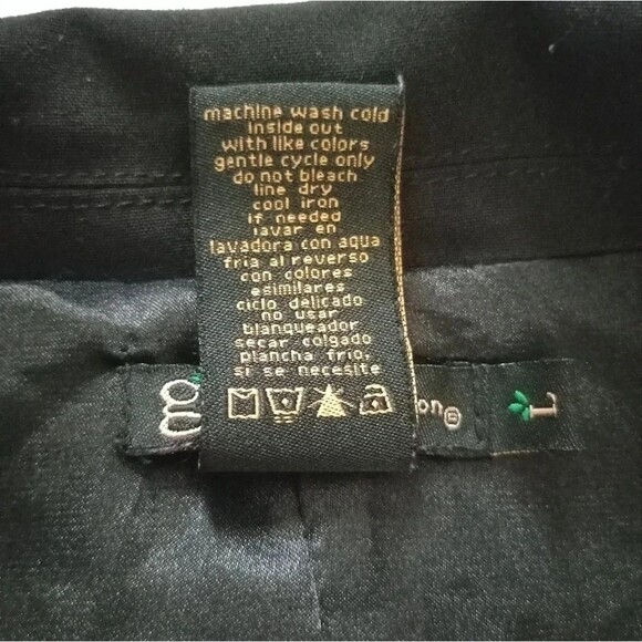 Grass Collection Women’s Black Sz L Blazer Jacket Button Sleeves Stretchy - Picture 5 of 13